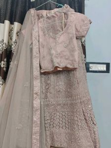 Elegant Pink Embroidered Lehenga Choli