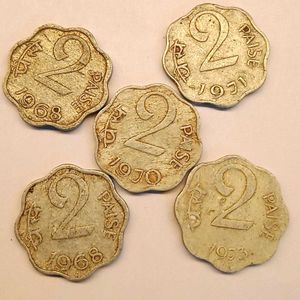 15-Piece Set of 1, 2, &amp; 3 Paise Coins for Sale