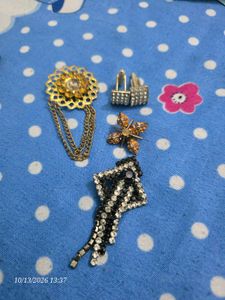 Sparkling Brooches and Cufflinks Sets