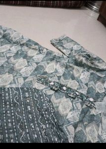 Green Embroidered Kurta Set