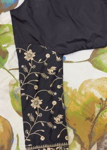 Embroidered Black Kurta Set with Dupatta