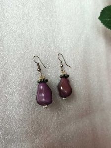 Purple Stone Earrings