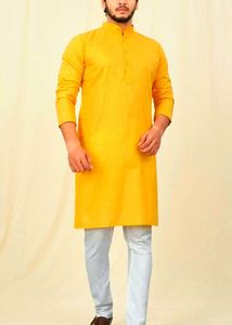 Men's Yellow Kurta with pyjama