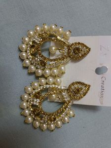 Kundan And Pearls Earings