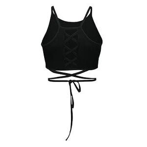 Black Lace-Up bralette