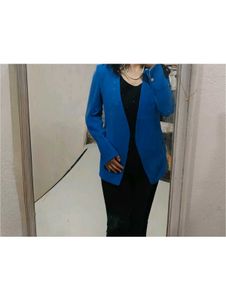 Bright Cobalt Blue Open Front Blazer