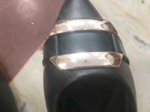 Chic Black Pointed Toe Flats with Buckle Accent