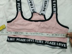 Ribbed Pink Bralette &amp; Panty Set