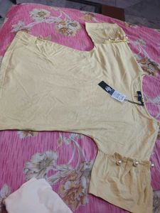 Yellow Top with Pearl Detail combo 2