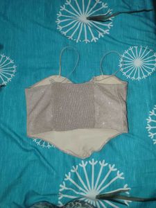 Sparkly Ruched Corset Top