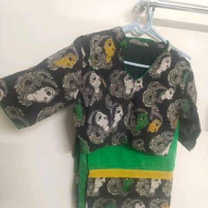 kalamkari cotton Saree with blouse