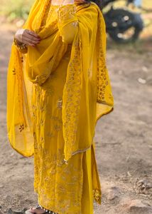 Elegant Mustard Yellow Kurta Set