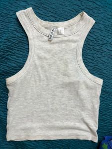 H &amp; M Ribbed Racerback Crop Top