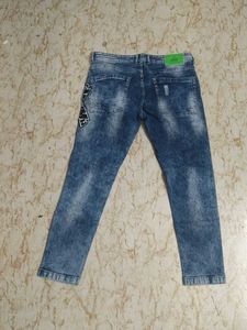 Men's Blue Washed Jeans