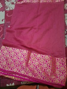 Pink & Gold Saree