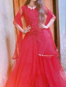 Stunning Red Embellished Gown