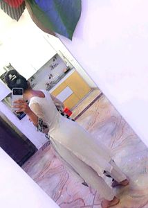 Elegant White Kurta with Black Embroidery
