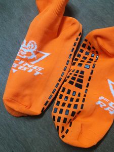 Bright Orange Grip Socks