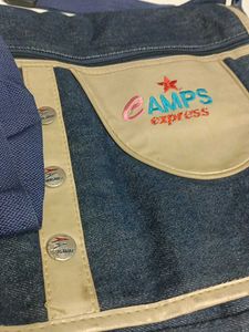 Denim Waist Bag with "AMPS express"