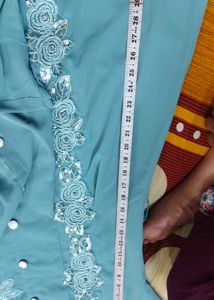 New partywear Elegant Embellished Teal cood set