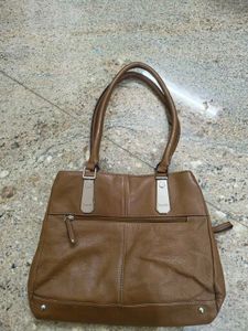 Classic Brown Leather Shoulder Bag