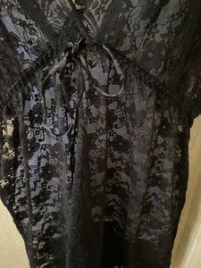 Sheer Black Lace Tunic Top