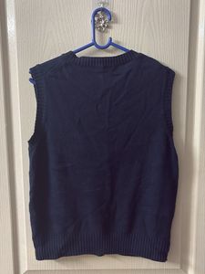 Navy V-Neck Knit Vest