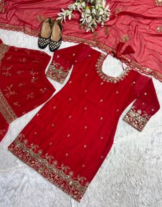 Party Wear Top,Sharara Plazzo and Dupatta