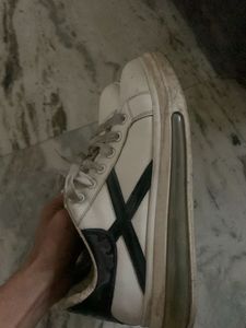 Stylish White & Black Sneakers