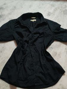 Black Button-Down Shirt