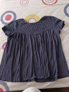 blue laced short top