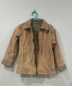 Stylish Suede Sherpa Lined Jacket