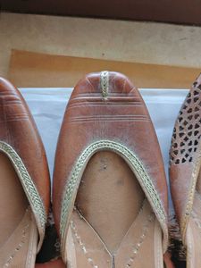 Brown Leather Juttis from Amritsar