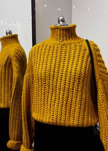 H&amp;M Yellow High Neck Sweater