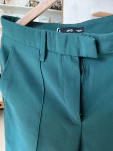 Elegant Forest Green Wide Leg Trousers