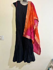 Handwork Anarkali Gown with Dupatta