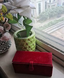 Elegant Red Earrings Box Organizer