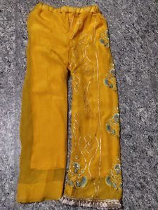 COMBO OF 2 (Yellow Embroidered Palazzo and Pant)
