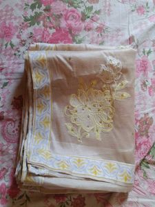 Beige Saree