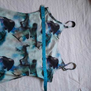 Abstract Print Slip Dress