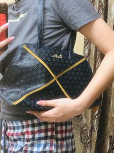 Stylish Blue &amp; Yellow Handbag