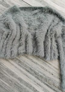 Cozy Faux Fur Cropped Sweater