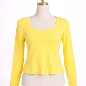 Bright Yellow Long Sleeve Sweater