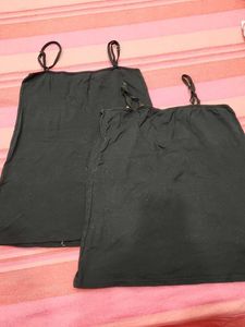 Bundle of 2 Black Camisole Slips