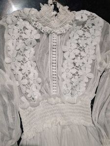 Elegant White Lace Dress