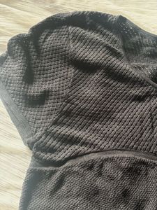 Chic Black Mesh Peplum Top