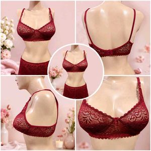 Elegant Red Lace Bra Set