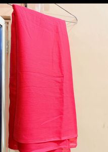 🚨sale🚨Vibrant Pink Saree with Sparkle