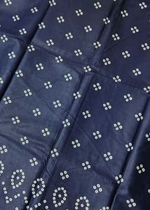Navy Blue Bandhani Dress Material