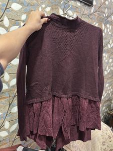 Burgundy Knit Top